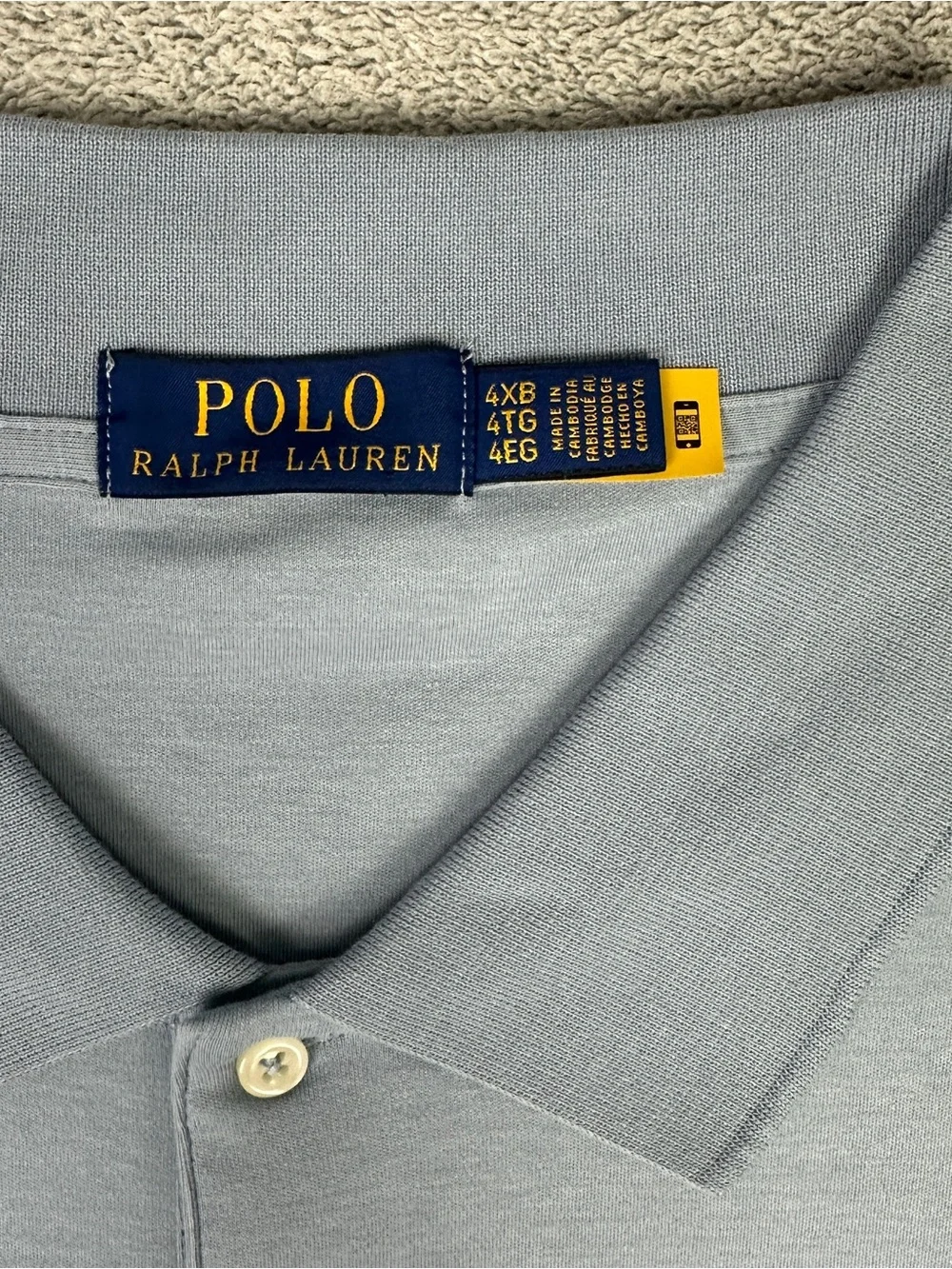 Polo Ralph Lauren Polo‎ Shirt Mens 4XB Blue Big & Tall Classic Pony Stretch NEW